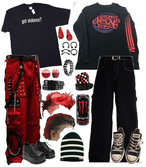 Juggalo Aesthetic Outfit, Juggalo Outfit, Tomboy Core, Punk Outfits Men, Cute Emo Outfits, Emo Fits, Alt Clothes, Alt Outfits