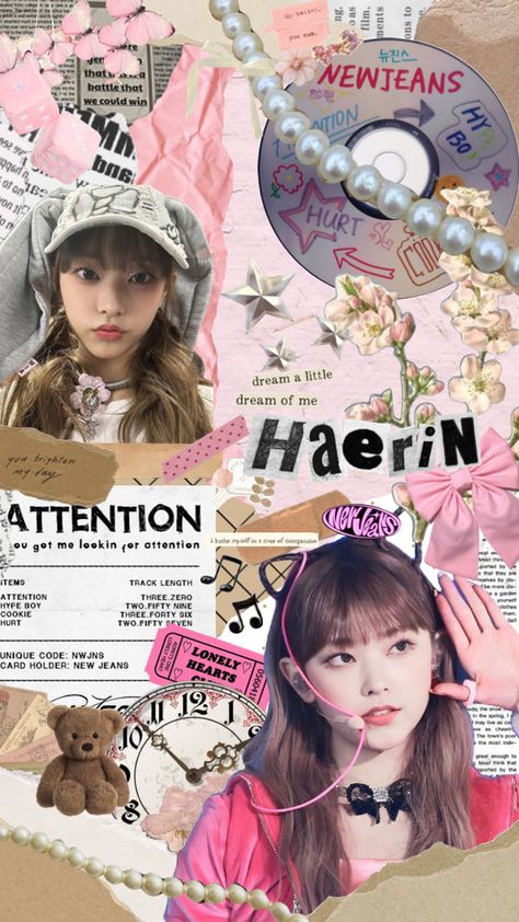 haerin kang 🫶🫶 #haerin #haerinnewjeans #kanghaerin #newjeans #nwjns #kpop #kpopidol #kpopcollage #butterfly #flowers #music #stars #pink #pinkaesthetic #collageart #moodboards #aesthetic #coquette #art Haerin Scrapbook, Haerin Pink Wallpaper, Haerin Aesthetic Wallpaper, Haerin Collage, Kang Haerin Wallpaper, Newjeans Collage, Haerin Aesthetic, Haerin Wallpaper, Moodboards Aesthetic