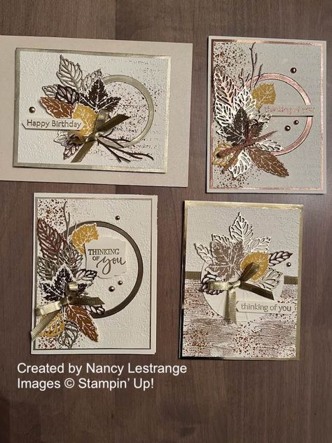 Fall Cards Handmade, Fall Greeting Cards, Stampin Up Project, Leaf Cards, Card Making Tips, Twenty Four, Fancy Fold Cards, Thanksgiving Cards, Stamping Up Cards