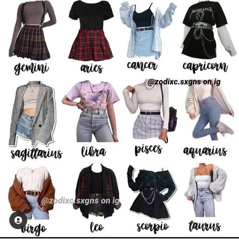 Your Zodiac Sign Your Outfit, Zodiac Inspired Outfits, Zodiac Signs Outfits Aesthetic, Outfits Zodiac Signs, Zodiac Dresses, Zodiac Signs Outfits Style Inspiration, Zodiac Signs Outfits, Zodiac Outfits, Cute Goth Outfits