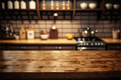 Wood table top on blur kitchen room counter, arts & architecture, indoor stock images Indoor Illustration, Table Restaurant, Wood Counter, Wood Table Top, Kitchen Counter, Vector Background, Kitchen Room, Wood Table, Art And Architecture