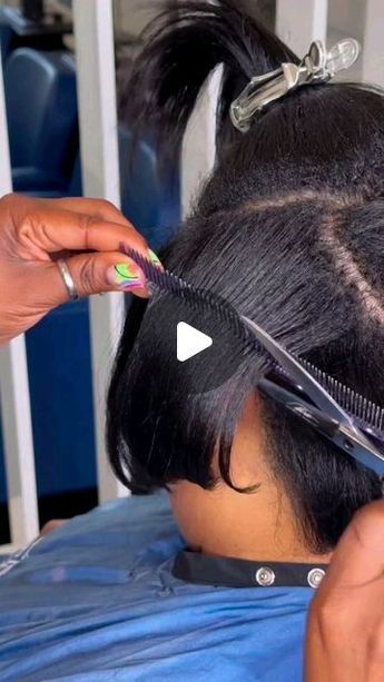 How To Style Short Relaxed African Hair, Short Pin Curls For Black Women, Low Density Hairstyles, Slick Down Short Hair Black Women, Short Relaxed Hair Styles, Styles For Short Relaxed Hair, How To Style My Short Hair, Short Relax Hairstyles Black Women, How To Style Short Relaxed Hair