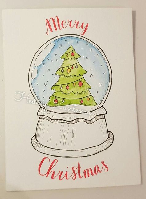 Funny Christmas Cards Diy, Christmas Cards Drawing, Chrismas Cards, Xmas Drawing, Christmas Tree Snow, Cute Christmas Cards, Simple Christmas Cards, Merry Christmas Diy, Atv Riding