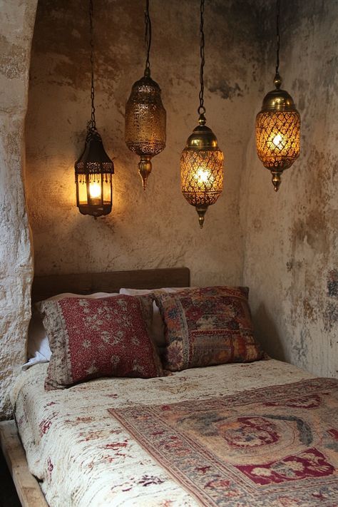 Micro bedroom concept. Brass Moroccan lanterns hanging over a low platform oak bed.

Ready for an interior design pilgrimage around 55 of the globe's most boho-eclectic tiny house loft bedrooms? Prepare to delve into a world of vibrant color palettes, sustainably-sourced materials, and space-optimizing decor, all curated in snug sleeping lofts that flawlessly embody free-spirited living. Get inspired by these unique sleep sanctuaries…

Read more: https://tastyinteriors.com/generated-post-55-boho-eclectic-tiny-house-loft-bedrooms-globally-inspired-sleep-sanctuaries/ Micro Bedroom, Tiny House Loft Bedroom, Moroccan Lanterns Hanging, Wabi Sabi Dining, Mediterranean Cottage, Loft Bedrooms, Bedroom Concept, Lanterns Bedroom, Lanterns Hanging