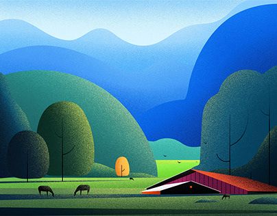 Check out new work on my @Behance portfolio: "Nature" http://be.net/gallery/68741469/Nature Illustration Design Graphique, Magazine Illustration, Tree Graphic, Website Illustration, 수채화 그림, Tree Illustration, Art Et Illustration, Landscape Illustration, Art And Illustration