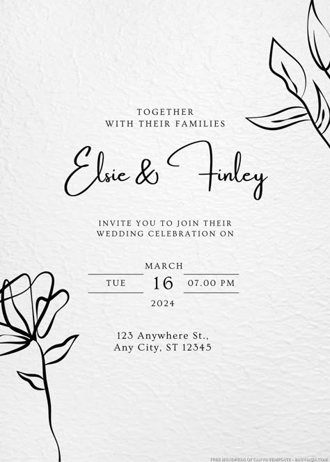 Invitations Wedding Digital, Weeding Inventions Cards Design Template, Canva Wedding Invitations, Wedding Invitations Templates Free, Wedding Invitations Templates Design, Invitation Card Design Wedding, Blank Wedding Invitation Templates, Save The Date Wedding Card, Invitation Card Design Templates