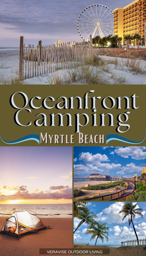 Beach Rv Camping, Resorts Usa, Myrtle Beach State Park, Rv Resorts, State Park Camping, Best Tents For Camping, East Coast Travel, Camping Resort, Coastal City