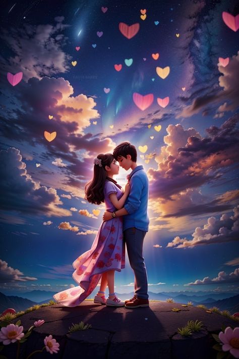 Couple Romantic, Love Couple Wallpaper, Cute Love Photos, Cartoon Love Photo, तितली वॉलपेपर, Love Animation Wallpaper, Image 3d, Cute Cartoon Images, Cute Couple Drawings