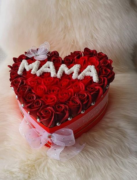 Ribbon Bouquets, Gf Gifts, Homemade Valentines Gift, Ribbon Rose Bouquets, Dear Mama, Mothers Day Baskets, Sweetheart Quotes, Rosen Box, Flowers For Mom