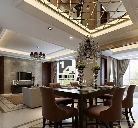 Modern Chinese Interior, Chinese Interior Design, False Ceiling Living Room, Dining Room Design Modern, Chinese Interior, Interior Design Per La Casa, Ceiling Design Living Room, Rooms Ideas, Beautiful Dining Rooms