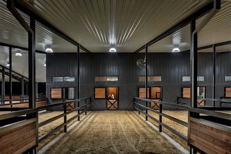 Horse Arena Ideas, Horse Barn Interior, Equine Stables, Dream Barn Stables, Dutch Doors Exterior, Dream Ranch, Barn Layout, Equestrian Property, Stable Style