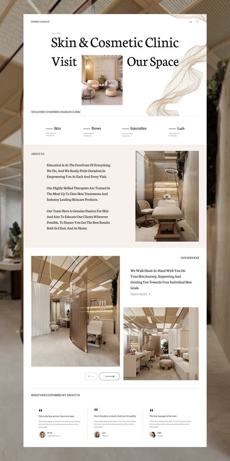 Beauty Clinic Website Design, Aesthetic Clinic Website Design, Skincare Website Design, Clinic Website Design, Beauty Website Design, Esthetician Website, Skincare Website, Website Branding Design, Graphic Designer Studio