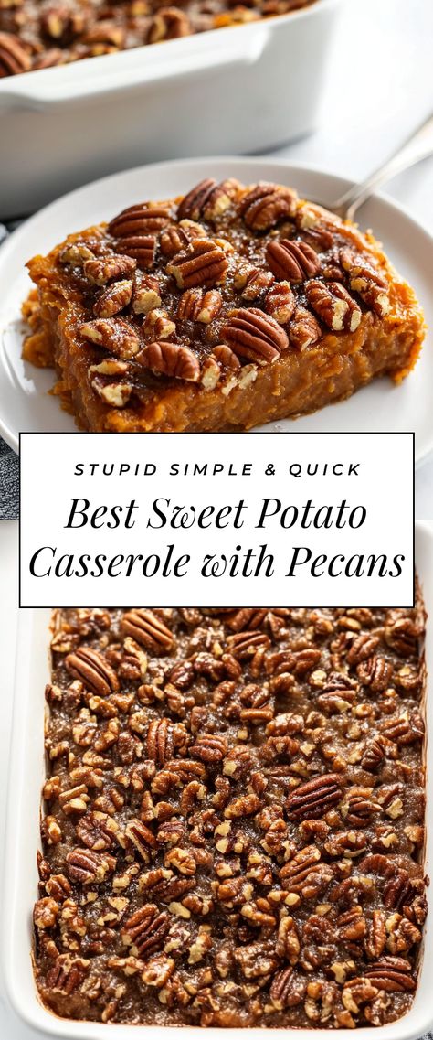 Image for Best Sweet Potato Casserole with Pecans Ruths Crisp Sweet Potato Casserole, Pecan Pie Sweet Potato Casserole, Sweet Potato Casserole With Pecan Crust, Sweet Potato And Pecans, Bourbon Pecan Sweet Potato Casserole, Sweet Potato Casserole With Pecan Praline Topping, Sweet Potato Casserole Pecan Topping, Best Sweet Potato Casserole With Pecans, Pecan Crusted Sweet Potato Casserole