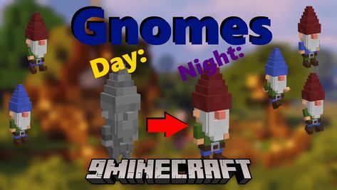 Minecraft Gnome, Minecraft Garden, Minecraft World, Minecraft Characters, Garden Gnomes, Minecraft 1, Minecraft Mods, During The Day, Gnome Garden