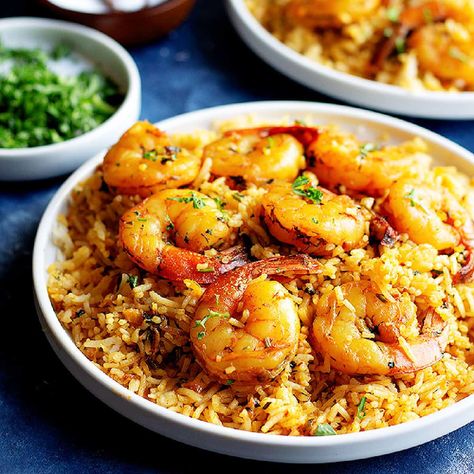 Rice Dinner Recipes, Shrimp And Rice Recipes, Mixed Rice, Health Corner, Shrimp Rice, White Rice Recipes, Persian Recipes, Persian Cuisine, Shrimp And Rice