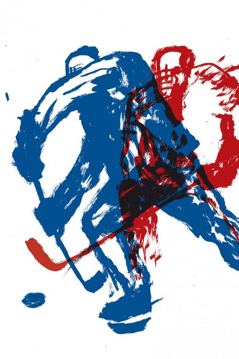 two opposing hockey players go at after the puck in a heated battle.   http://www.artofbrands.com/wo-en/sport-art-hockey1  #hockey #puck #hockeystick #sports #art #artwork Sport Illustration, Graphic Design Ads, Sport Art, Hockey Stick, Cultural Events, Sports Art, Detroit Lions, Illustrations Posters, Pretty Art