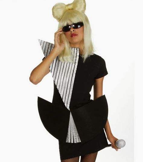 iLoveToCreate Blog: 21 Costumes To DIY With Tulip And Aleene's! Diy Lady Gaga Costume, Lady Gaga Costume Diy, Lady Gaga Halloween Costume Ideas, Lady Gaga Fancy Dress, Lady Gaga Telephone Costume, Lady Gaga Halloween Costume, Lady Gaga Halloween, Lady Gaga White Dress, Taylor Swift Halloween Costume