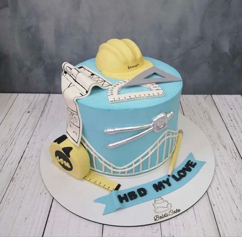 Civil Engineering Cake Ideas, Civil Engineer Cake Design, Tavalod Idea, Latest Birthday Cake, Fondant Art, Cake Decorating Designs, Cakes For Men, Cake Designs Birthday, Birthday Cake Decorating