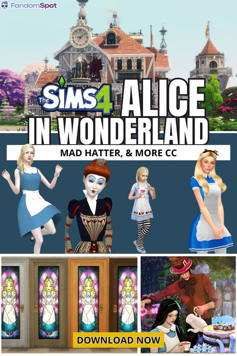 Sims 4 Cc Mad Hatter, Ts4 Adventure Time Cc, Sims 4 Alice In Wonderland Cc, Sims 4 Alice In Wonderland, Sims Outfits, Cc Packs, Alice In Wonderland Mad Hatter, Wonderland Mad Hatter, Alice In Wonderland Characters