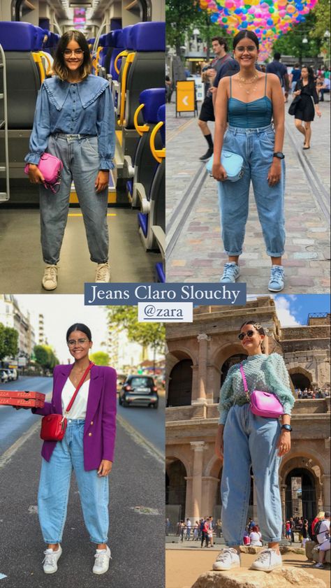 Balloon Jeans Outfit Street Style, Outfit Feria Casual, Balloon Jeans Outfit, Balloon Pants Outfit, Slouchy Jeans Outfit, Slouchy Outfit, Warm Spring Outfits, Balloon Jeans, Casual Edgy