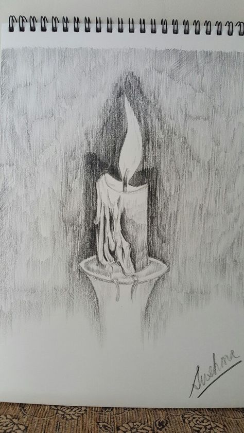 Candle Drawing, Pencil Sketches, Candle Art, Still Life Drawing, Life Drawing, Eye Drawing, Pencil Sketch, Daily Art, Pencil Art