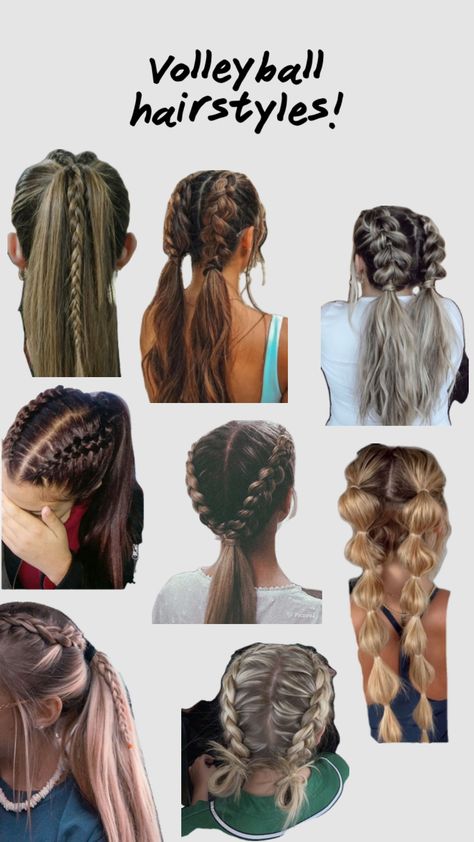 sports hairstyles 2. Volleyball Hairstyle, Cute Volleyball Hairstyles, Cute Sporty Hairstyles, Soccer Hairstyles, Volleyball Hair, Soccer Hair, Track Hairstyles, Preppy Hairstyles, Basketball Hairstyles