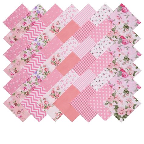 PRICES MAY VARY. 100% cotton quilt fabric 42 5-inch by 5-inch cotton fabric squares Pink charm pack fabric includes 14 different prints, 3 of each print Pink 5 inch charm squares fabric are pre-cut by Nodsaw. We also provide fabric jelly rolls and fat quarters with the same pattern. ﻿ 42-5'' Precut Fabric Quilt Squares are perfect for quilting, sewing, apparel decoration, quilt, home décor and crafts projects. Nodsaw Charm Packs for Quilting 5 inch, Precut Cotton Quilting Fabric Squares Bundle f Minecraft Quilt, Charm Packs Fabric, Charm Pack Quilt Patterns, Charm Square Quilt, Charm Pack Quilt, Charm Pack Quilts, Charm Squares, Charm Packs, Charm Quilt