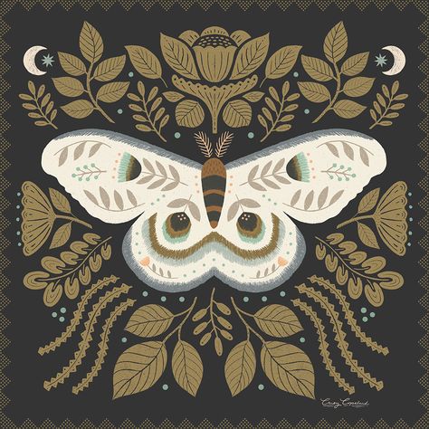 Hi there! Sharing another moth illustration today. This one was inspired by the Butterflies & Moths prompt from @jehane_ltd ‘s golden thread challenge. I’m a little late sharing this as I’ve had some technical difficulties, but I'm up & running now! I’ve been wanting to join in this weekly challenge for awhile & was finally able to find some time! I had fun creating this design & I couldn’t decide between these 2 colors - so sharing them both to see what you think : ) I’m hoping to make a pa... Folk Art Moth, Moth Artwork, Moth Illustration, Moth Wings, Golden Thread, Technical Difficulties, Art Licensing, Hi There, Surface Pattern Design