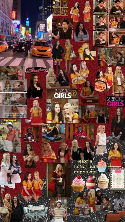 #2brokegirls #favoriteshow #collagewallpaper #2010s 2 Broke Girls Aesthetic, Girls Aesthetic Wallpaper, True Jackson, Doll Backgrounds, Homemade Cupcakes, 2 Broke Girls, Tv Icon, Film Aesthetic, Girl Wallpaper