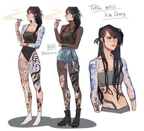 Tattoo Character, Hua Cheng, Arte Sketchbook, Female Character Design, Sketchbook Art Inspiration, Character Portraits, Art Reference Photos, Cartoon Art Styles, Art Reference Poses