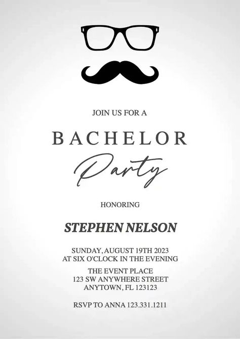 Mens Bachelor Party, Bachelor Party Invitations, Online Invitation, Invitation Maker, Online Invitations, Party Invite Template, Party Card, Bachelor Party, Bachelorette Party