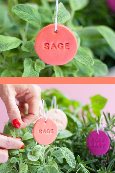 Herb Garden Plant Labels - DIY tutorial how to make awesome waterproof tags for your herb garden. Make these lovely and simple markers today! #yeswemadethis #gardentags #herblabels #polymerclay Diy Plant Tags Ideas, Plant Tags Ideas, Plant Tags Diy Garden Markers, Plant Tags Diy, Plant Labels Diy, Clay Garden Markers, Plant Markers Diy, Picking Garden, Calligraphy Products