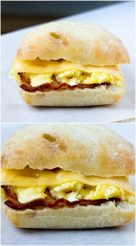 Easy DIY Bacon, Egg, And Gouda Breakfast Sandwich Diy Starbucks Bacon Gouda, Ciabatta Bread Breakfast Sandwich, Breakfast Ciabatta Sandwich, Ciabatta Sandwich Recipes Breakfast, Starbucks Bacon Egg And Gouda Sandwich, Starbucks Breakfast Recipes, Artistic Bread, Starbucks Breakfast Sandwich, Gouda Recipes