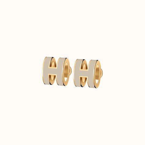 Hermes Earrings, H Earrings, Luxury Pieces, Made In France, Gold Earrings, Online Store, Fashion Accessories, Stud Earrings, France