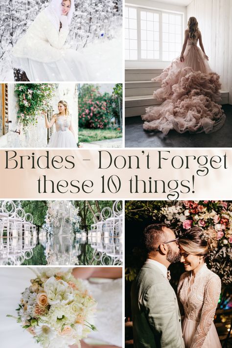 Unlock Unforgettable Weddings: Delve into the "Top 10 things Brides Regret not doing at their wedding" on our blog. 🌟 Learn from others' experiences to make your day flawless. Don't miss out on expert advice that ensures your wedding is everything you dream of and more. Click now! #WeddingRegrets #BridalAdvice #WeddingPlanning #AvoidMistakes #DreamWedding #BridalBliss #WeddingInspo #WeddingTips #SayIDoRight #UnforgettableDay Bride Tips For Wedding Day, Wedding Regrets, Things Brides Regret Not Doing, Things You Don’t Need For Your Wedding, Wedding Don'ts Tips, Bridal Advice, Homemade Dress, Sparkler Send Off, Fireworks Display