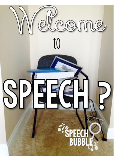 No One Puts Speechie in the Corner...or Closet - The Speech Bubble Small Speech Room, Small Speech Therapy Room, Small Speech Therapy Room Setup, Speech Therapy Activities Elementary, Corner Closet, Tpt Ideas, Speech Delay, Boiler Room, Speech Ideas