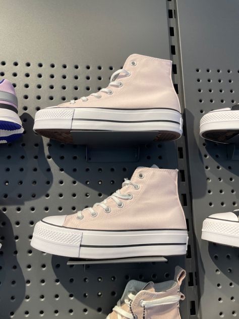 Cute Platform Converse, Converse Pink Platform, Light Pink Converse Platform, Light Pink Platform Converse, Pastel Pink Converse, Baby Pink Converse, Converse Shoes Platform, Pink Platform Converse, Converse Pink