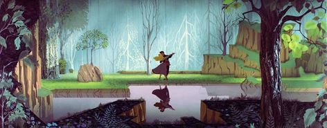 23 Images That Prove "Sleeping Beauty" Had The Greatest Art Direction Sleeping Beauty Art, Sleeping Beauty 1959, Disney Blog, Elvis Costello, Disney Gif, Disney Sleeping Beauty, Wallpaper Animes, Princess Aurora, Old Disney