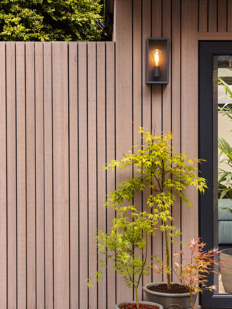 Duo Garden Room with entertainment space and home office. Custom clad in Abodo from Russwoods Lunawood Cladding, Composite Slatted Cladding, Abodo Vulcan Cladding, Coloursteel Cladding, Colour Steel Cladding Nz, Western Red Cedar, Garden Room, Bespoke, Sustainability