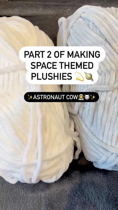 milliemaycreations on Instagram: Part 2 of making space themed plushies!! Astronaut cow 👩‍🚀🐮🥹!!! I love this little cow so much ! What should part 3 be??? #crochet Space Themed Crochet, Crochet Astronaut, Making Space, Love This, Cow, I Love, Crochet, On Instagram, Instagram