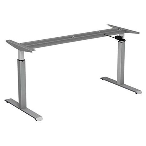 Alera ALEHTPN1G ActivErgo WorkRise 26 1/4" to 39 5/8" Gray Pneumatic Height Adjustable Table Base