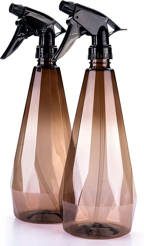 Amazon.com: Amber Spray Bottle-Cleaning Spray Bottles,Healthy Plastic& 32 oz Spray Bottle For Hair&Hand&Clothe&Bathroom&Plant，Empty Mister Refillable Spray Bottles With ET,Essential Oil,Water,etc.(2 pack) (Amber) : Patio, Lawn & Garden Bathroom Plant, Amber Spray Bottle, Bathroom Plants, Cleaning Spray, Oil Water, Birthday List, Spray Bottle, Lawn Garden, For Hair