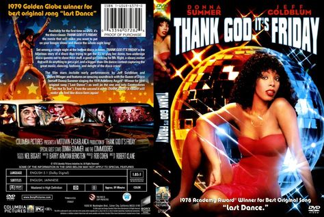 T.G.I.F. Friday Movie, Golden Globe Winners, Disco Style, Disco Fever, Its Friday, Donna Summer, 70s Disco, Dvd Covers, Last Dance