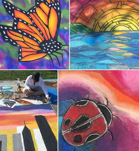 Love the idea of hosting a neighborhood chalk art festival *Adding this to our summer bucket list for the kids Chalk Festival Ideas, Chalk Art Festival Ideas, Chalk Art Festival, Chalk Festival, Sidewalk Chalk Art, Sidewalk Art, Art Camp, Festival Inspiration, Summer Bucket List