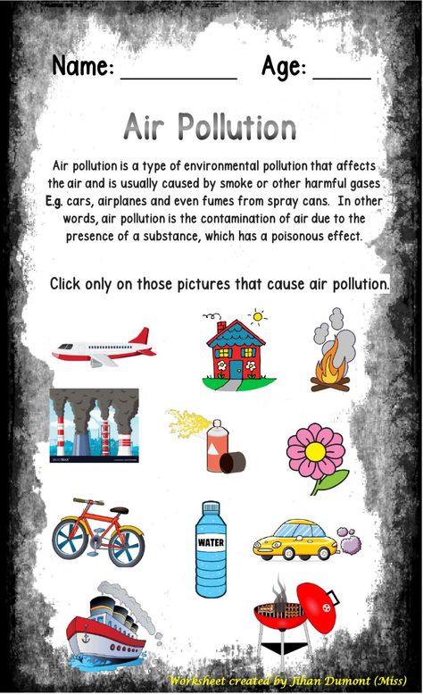 Air Pollution worksheet Air Pollution Worksheet, Pollution Activities Worksheets, Air Pollution Project, Causes Of Air Pollution, Pollution Activities, Air Pollution Poster, Pollution Poster, Cause And Effect Worksheets, Pencemaran Udara