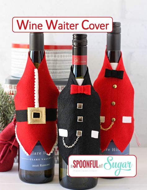 Wine Bag Pattern, A Spoonful Of Sugar, Wine Bottle Gift Bag, Bottle Covers, Wine Dress, Christmas Wine Bottles, Wine Bottle Covers, Wine Bottle Gift, Wine Bottle Bag