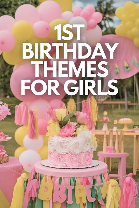 Magical Themes for a Baby Girl’s First Birthday 1st Birthday Themes Girl, Birthday Themes For Girls, Baby First Birthday Themes, 1st Birthday Party For Girls, Girls Birthday Party Themes, 1st Birthday Party Themes, 1st Birthday Themes