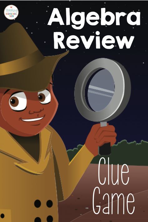 Great back to school activity - an algebra review clue game. Could be used for any class. #Backtoschool #funinmathclass #algebra #geometry Pre Algebra Activities, Algebra Games, Maths Notes, Clue Game, Geometry Math, Clue Games, Middle School Literacy, Grade 6 Math, Back To School Activity