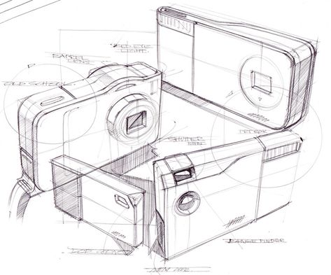 sketch level example Camera Product Design Sketch, Product Redesign, Camera Sketch, Product Sketching, Product Sketch, Presentation Techniques, Structural Drawing, Camera Drawing, Design Sketching