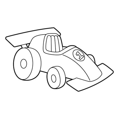 Race Car Template, Race Car Drawing, Race Car Clipart, Race Car Printable, Race Theme, Car Drawing Easy, Race Car Coloring Pages, Preschool Color Activities, Car Coloring Pages